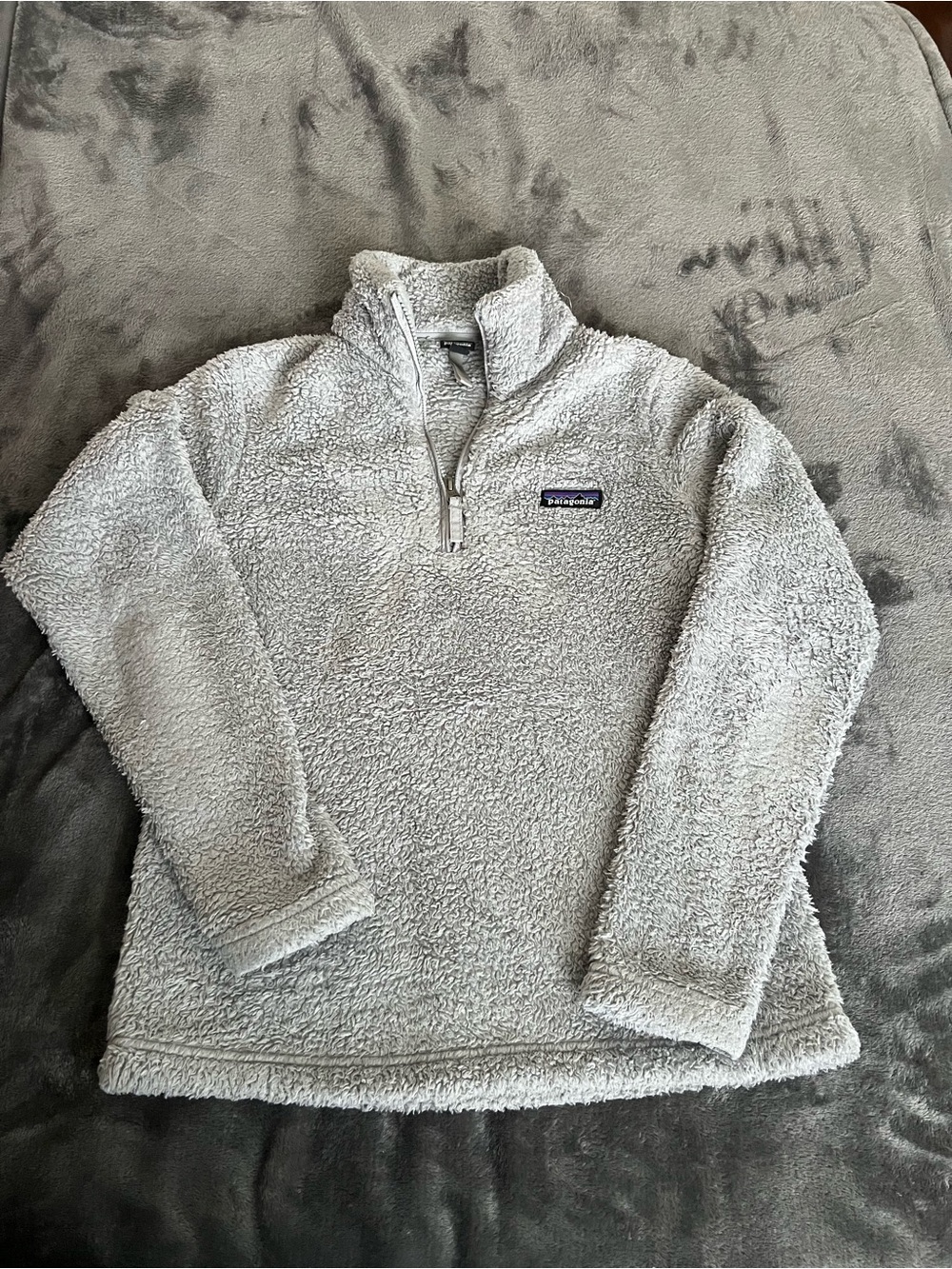 Patagonia Gray Sherpa Fleece Pullover